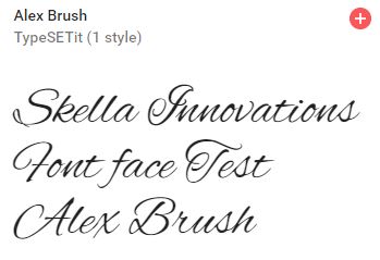 alex brush google font