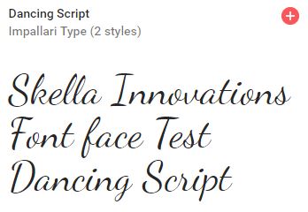 dancing script google font