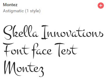 montez google font