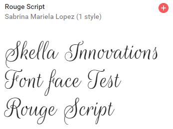 rouge google font